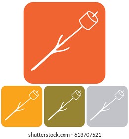 Zephyr on skewer icon. Vector illustration