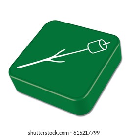 Zephyr on skewer icon. Vector illustration

