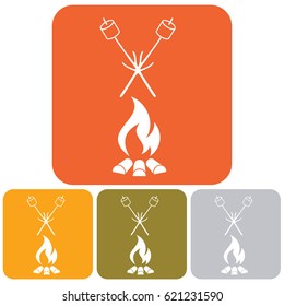 Zephyr on skewer icon. Vector illustration