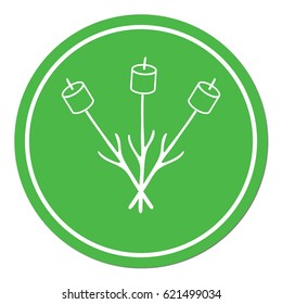 Zephyr on skewer icon. Vector illustration