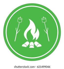 Zephyr on skewer icon. Vector illustration

