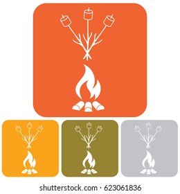 Zephyr on skewer icon. Vector illustration