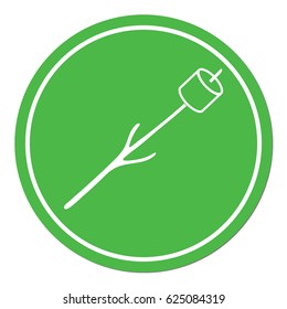 Zephyr on skewer icon. Vector illustration

