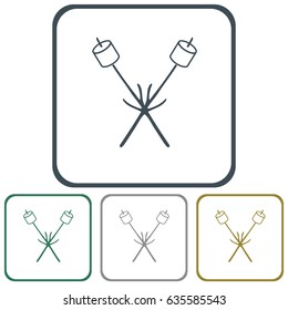 Zephyr on skewer icon. Vector illustration