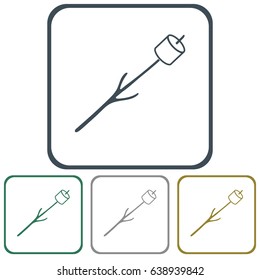 Zephyr on skewer icon. Vector illustration