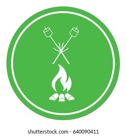 Zephyr on skewer icon. Vector illustration

