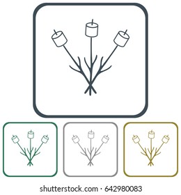 Zephyr on skewer icon. Vector illustration