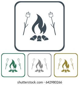 Zephyr on skewer icon. Vector illustration