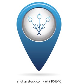 Zephyr on skewer icon. Vector illustration

