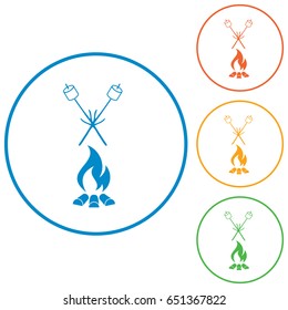 Zephyr on skewer icon. Vector illustration
