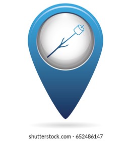 Zephyr on skewer icon. Vector illustration


