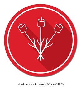 Zephyr on skewer icon. Vector illustration

