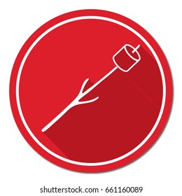 Zephyr on skewer icon. Vector illustration
