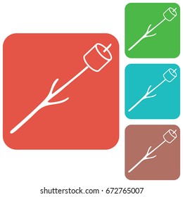 Zephyr on skewer icon. Vector illustration

