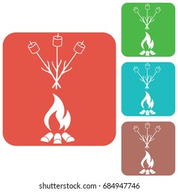 Zephyr on skewer icon. Vector illustration