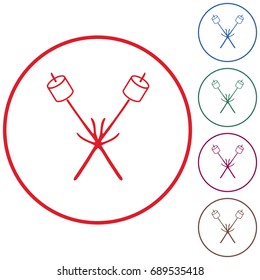 Zephyr on skewer icon. Vector illustration