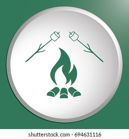 Zephyr on skewer icon. Vector illustration
