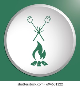Zephyr on skewer icon. Vector illustration
