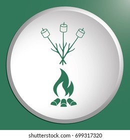 Zephyr on skewer icon. Vector illustration

