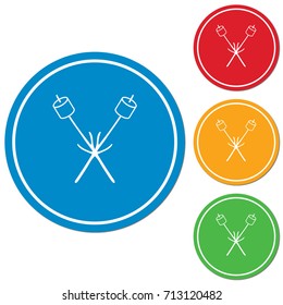 Zephyr on skewer icon. Vector illustration

