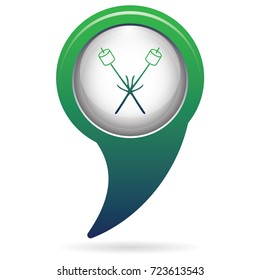 Zephyr on skewer icon. Vector illustration