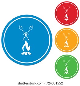 Zephyr on skewer icon. Vector illustration