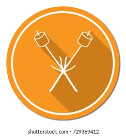 Zephyr on skewer icon. Vector illustration