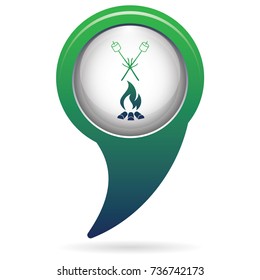 Zephyr on skewer icon. Vector illustration