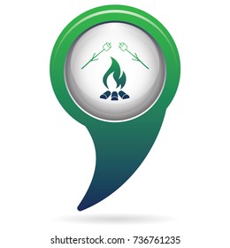 Zephyr on skewer icon. Vector illustration

