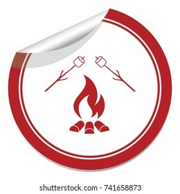Zephyr on skewer icon. Vector illustration


