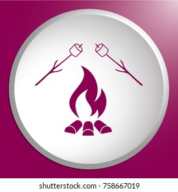 Zephyr on skewer icon. Vector illustration