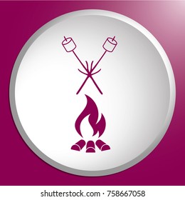 Zephyr on skewer icon. Vector illustration