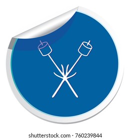 Zephyr on skewer icon. Vector illustration