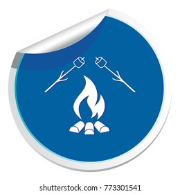 Zephyr on skewer icon. Vector illustration

