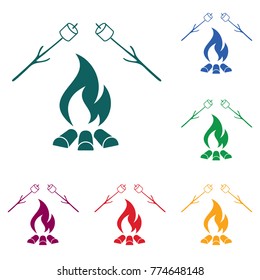 Zephyr on skewer icon. Vector illustration