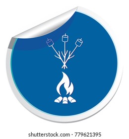 Zephyr on skewer icon. Vector illustration