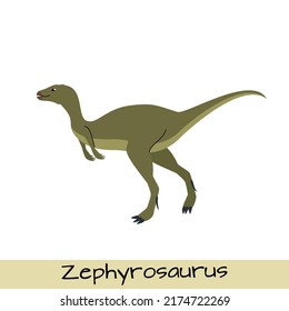 Zephyrosaurus dinosaur vector illustration isolated on white background.