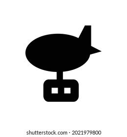 Zeplin vector icon, isolated on white background