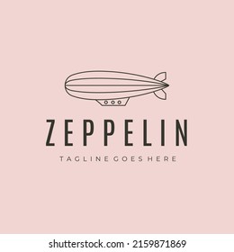 diseño de símbolo vectorial del logotipo de la línea aérea de zeppelin