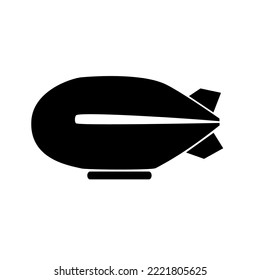 Zeppelin balloon icon isolated on white background