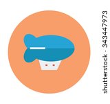 Zeppelin Colored Vector Icon 