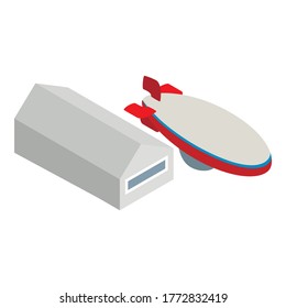 Zeppelin Icon. Isometric Illustration Of Zeppelin Vector Icon For Web