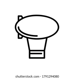 Zeppelin Icon Logo Vector Isolated. Public Transportation Icon Set. Editable Stroke and Pixel Perfect.