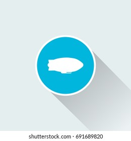 Zeppelin icon with long shadow