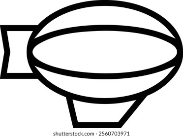 zeppelin icon. Thin linear style design isolated on white background