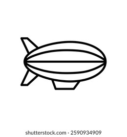 zeppelin icon vector airship sign