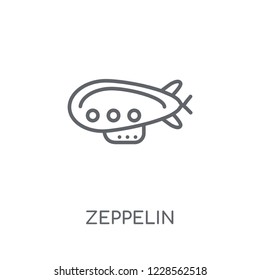 Zeppelin linear icon. Modern outline Zeppelin logo concept on white background from Transportation collection. Suitable for use on web apps, mobile apps and print media.