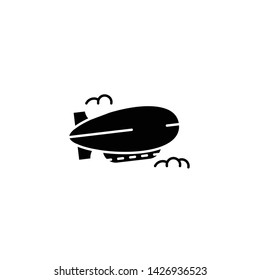 zeppelin logo. full black silhouette