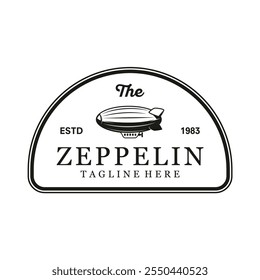 design de ilustração de modelo de vetor de logotipo do zeppelin