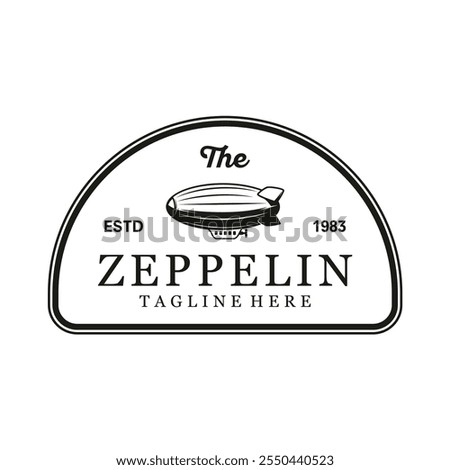 zeppelin logo vector template illustration design